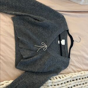 H&M Charcoal V-Neck Sweater